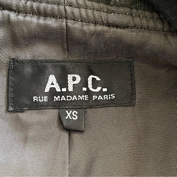 A.P.C Forest Green Bomber Jacket Size XS - Picture 6 of 9